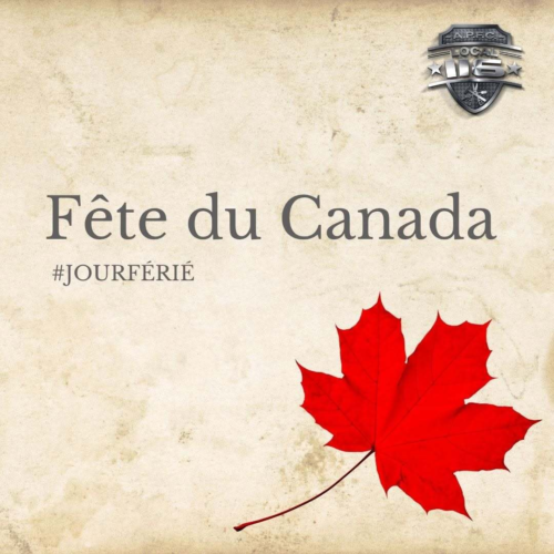 Bonne fête du Canada!Cette année, la journée de congé fériée a été déplacée au 30 juin, profitez-en bien!
